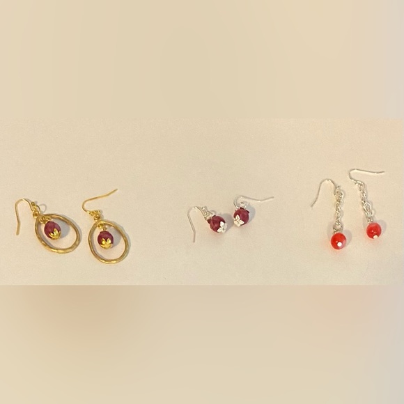 Jade 8mm gemstone earrings NEW - Picture 5 of 7